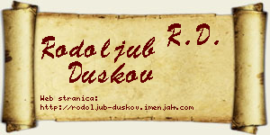 Rodoljub Duškov vizit kartica